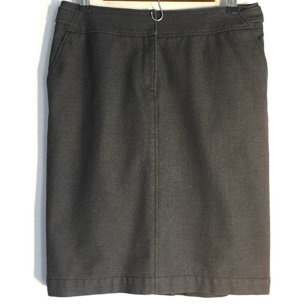Semantiks Charcoal Black Denim Skirt Size 8 Stretch Pencil